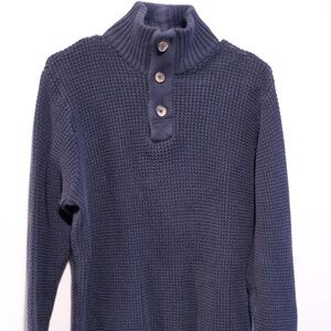 Weatherproof Vintage Blue Cable Knit Pullover Sweater , Size L